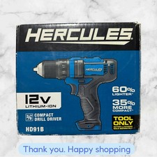 HERCULES 12V Cordless Compact Drill/Driver 3/8” Chuck Bare Tool High Speed HD91B