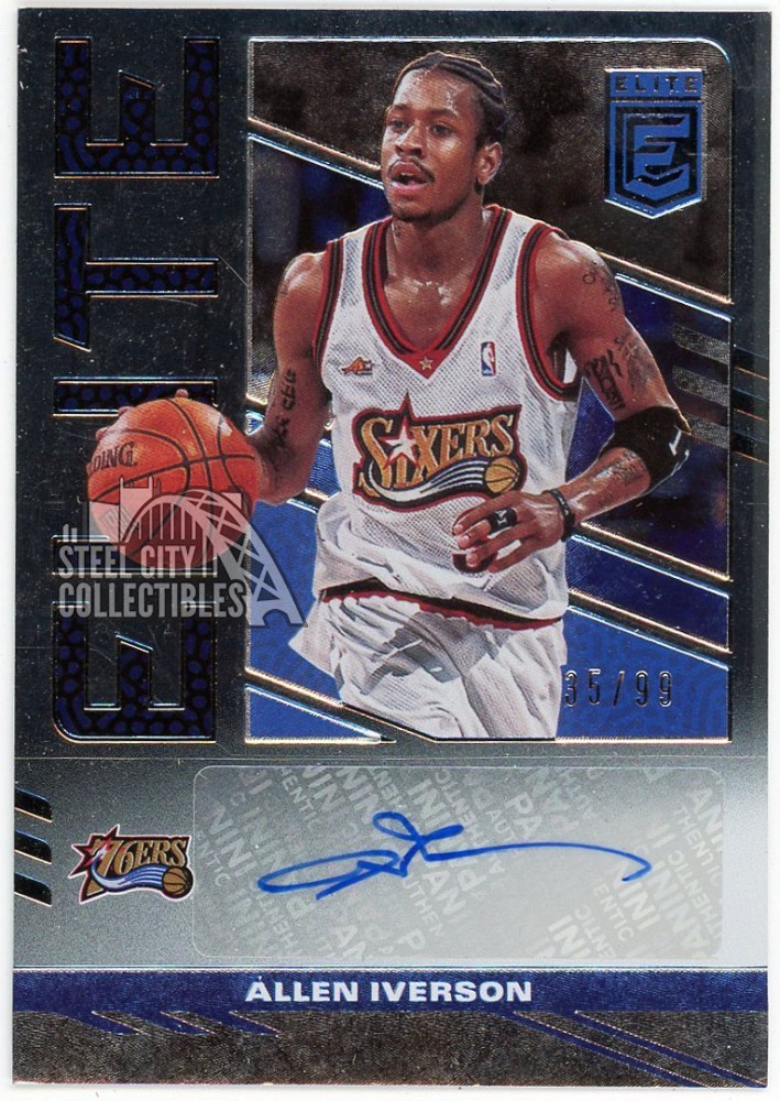 Allen Iverson 2021-22 Panini Donruss Elite Autograph Card #ES-AIV
