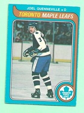 (1) JOEL QUENNEVILLE 1979-80 O-PEE-CHEE # 336 LEAFS ROOKIE MISCUT CARD  (M9100). rookie card picture