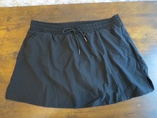 KONA SOL Swim Skirt Quick Dry Full Coverage with Pockets - Black Size 16 XL NWT