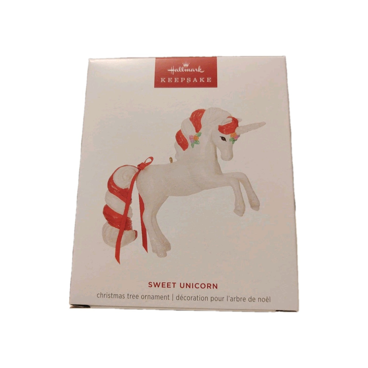 Hallmark Keepsake 2024 Sweet Unicorn Candy Cane Color NIB Ornament