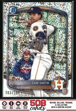 2025 Bowman Bcp-48 Cam Smith Chrome Prospects Speckle Refractor 299