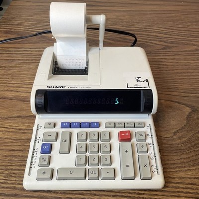 SHARP COMPET CS-2850 Printing Calculator Tested Works In Great Condition