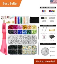 Compact Bedazzling Kit - 5200 Rhinestones  Heat Tool for Stylish Embellishments
