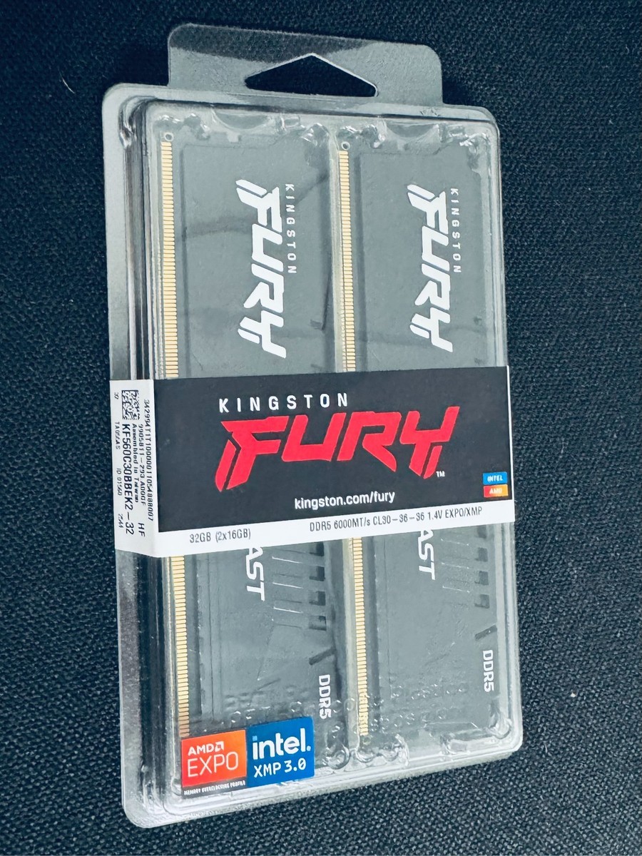 KINGSTON DDR5-6000 32GB(2x16GB) メモリ Kingston Fury Beast 32GB (2x16GB) 6000MT/s DDR5 CL30 KF560C30BBEK2