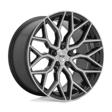 1 New 20X9 Niche M262 Mazzanti Gloss Black Brushed Face 5X112 ET27