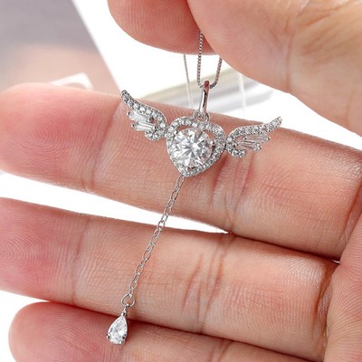 1,0 kt Rundschliff Laborgefertigter Diamant Testpass VVS1/D/Ausgezeichnetes Herz Collier