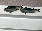Japan vintage salt & pepper tuna mackrel colorful ceramic shakers — photo 1