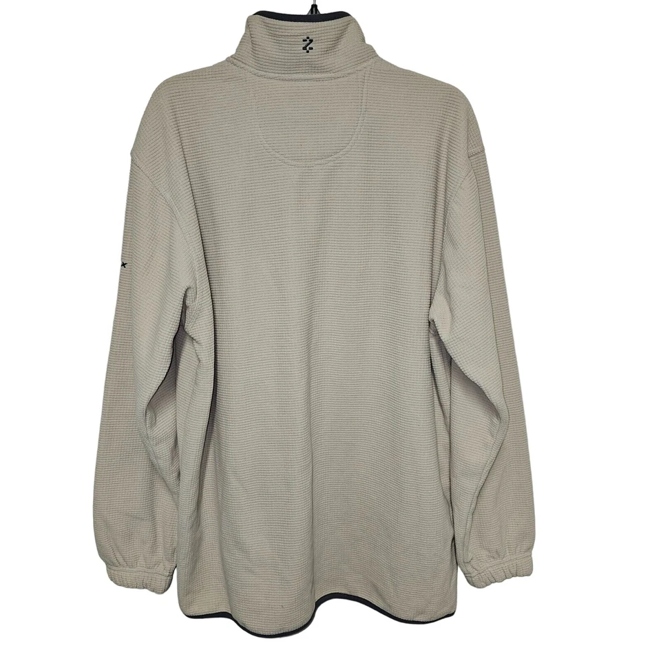 Izod Preform X 男式 XL 套衫毛衣 25 美分拉链华夫饼编织 Y2K 街头服饰 — 第 4/4 张图片