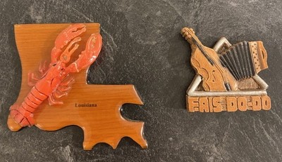 Crawfish And Fais Do-Do Louisiana Themed Refrigerator Magnets