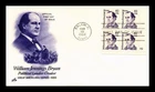 DR JIM STAMPS US COVER WILLIAM JENNINGS BRYAN $2 GREAT AMERICANS FDC PLATE BLOCK