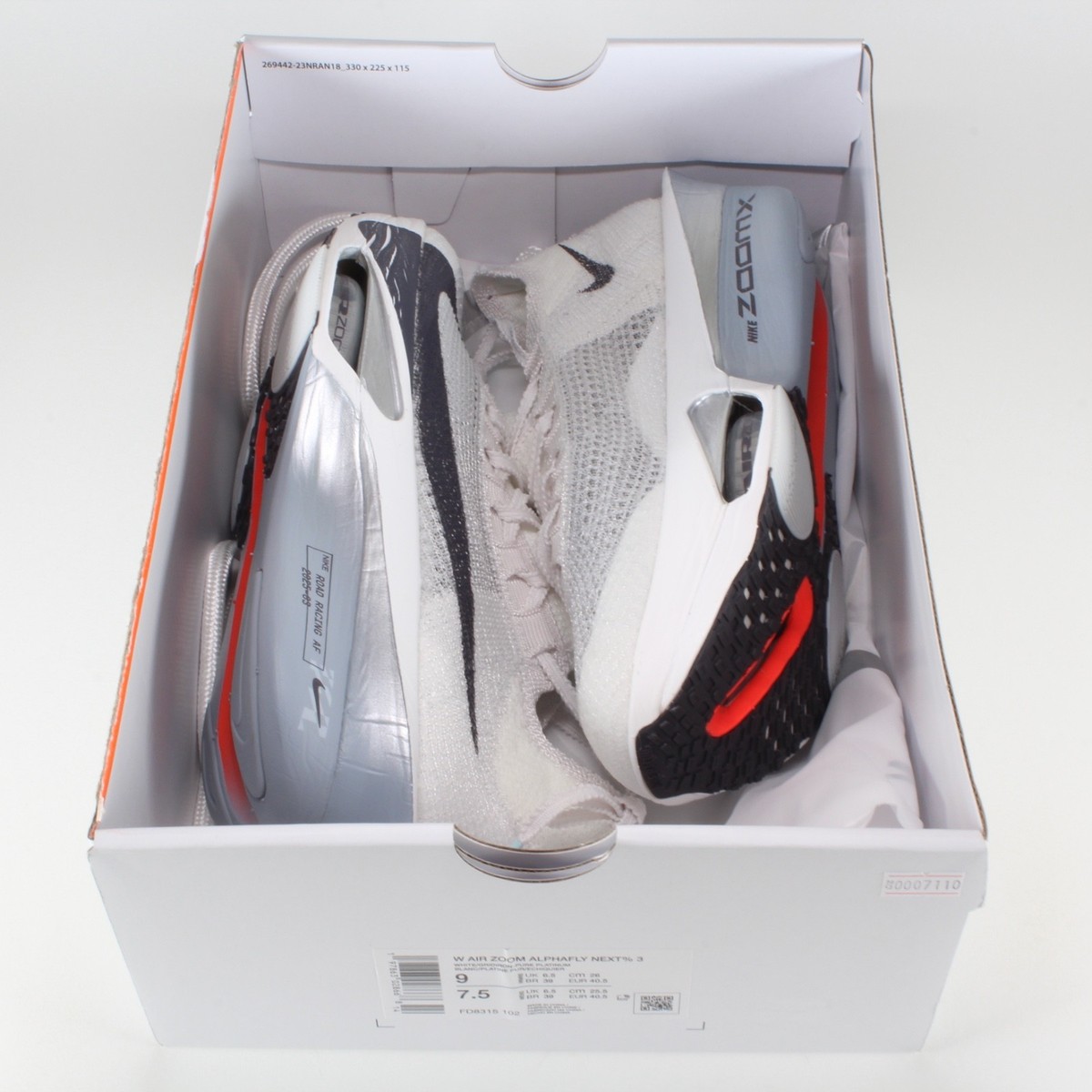 Nike Air Zoom Alphafly Next% 3 White Obsidian FD8315-102 Women's