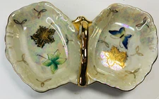 Vintage Lipper and Mann Handpainted Numbered Divided Serving cottagecore