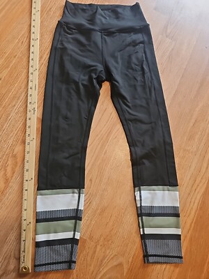 Sarahs Day X Whitefox Activewear Striped Hemline Leggings Womens Size M