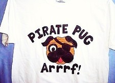 Kids Pirate Pug Shirt, Pug T-Shirt