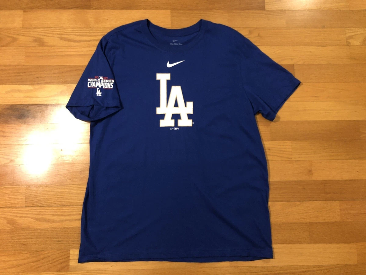 New XL Nike Los Angeles Dodgers Official 2020 World Series Champions Gold  Shirt