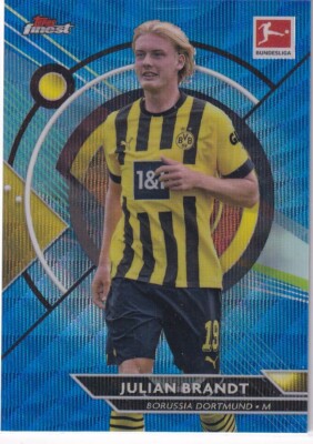 Topps Finest 2023 Bundesliga Nr. 46 Julian Brandt Blue Wave 76/150