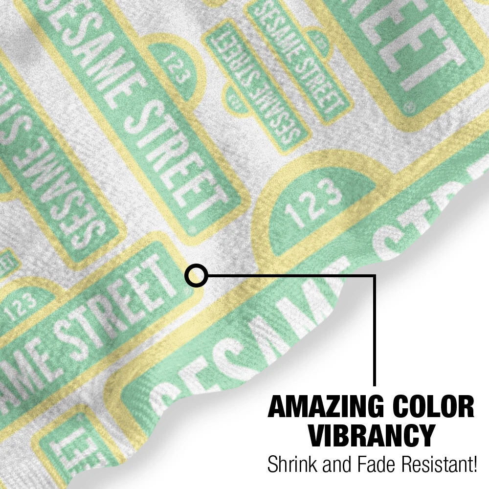 Sesame Street Puzzle Pattern Officially Licensed Beach Towel 30"x60"