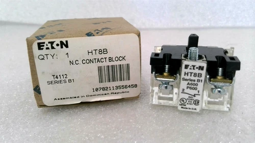 EATON HT8B N.C. CONTACT BLOCK 30.5 mm 1NC A600 P600 NEMA RATED
