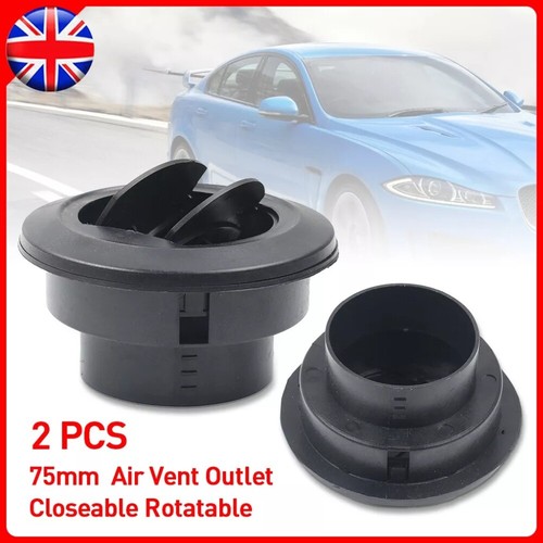 2Pcs 75mm Diesel Heater Duct Hose Pipe Air Vent Outlet Closeable