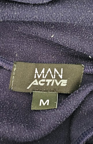 Mens Boo Hoo Man Active Navy Blue Hoodie Gym/Training/Sports - Medium - Picture 10 of 12