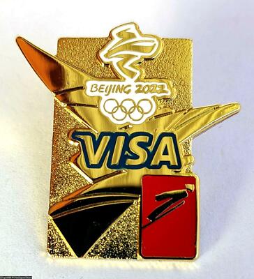 OLYMPIC PINS BADGE 2022 BEIJING CHINA VISA SPONSOR SPORT ICON SKI JUMPING