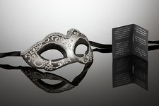 kleine original venezianische Maske für Karneval Maskenball Fasching Handmade