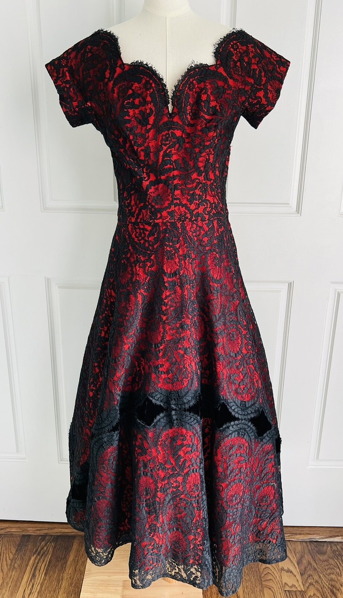 vintage red dresses Retro Mrs. Maisel Red Vintage Dress