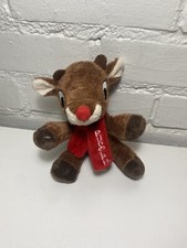 Small Dan Dee Rudolph The Red Nosed Reindeer 6" Plush Excellent Condition