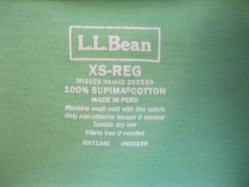 Knit Open Cardigan & Top Size XS 2 4 LL Bean GREEN Pintuck Supima Cotton Flyaway - Picture 5 of 9