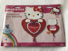 29” SUPERSHAPE FOIL BALLOON HELLO KITTY PARTY NEW IN PACK I LOVE YOU