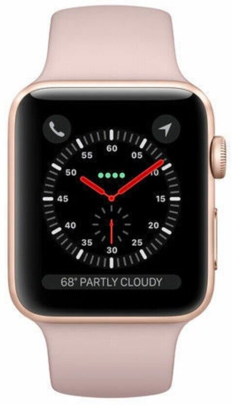 Apple Watch Series 3 38mm 42mm GPS+ WIFI + LTE UNLOCKED Gold Gray Silver -  Good