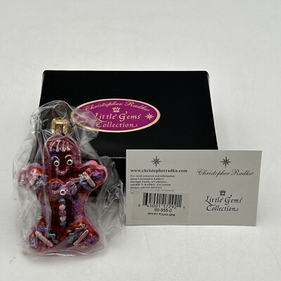 Vintage Christopher Radko 1999 Spicey Folks Gem Glass Ornament