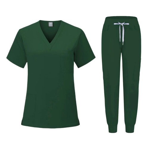 Soft Fabric Nurse Scrubs Hospital Medical Scrubs Women Jogger Scrubs Sets Pair - Picture 25 of 26