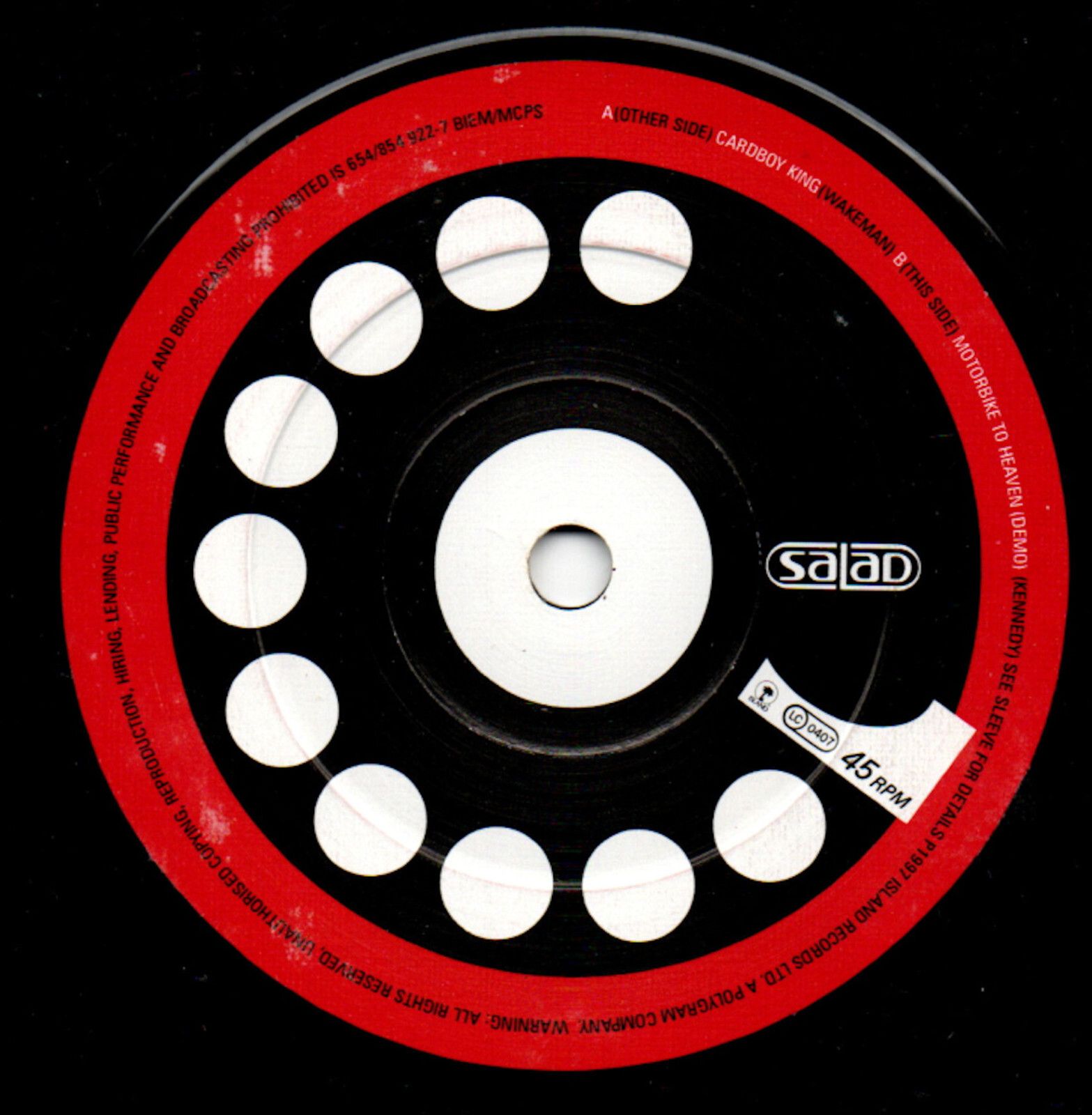 Salad Cardboy King 7" UK 1997 eBay