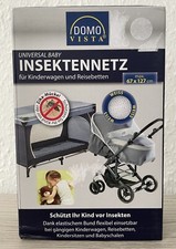 Domo Vista Insektennetz für Kinderwagen und Reisebetten 67 x 127 cm Weiß