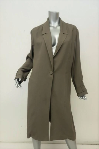 Jason Wu Crepe Trench Coat Olive Size 6 