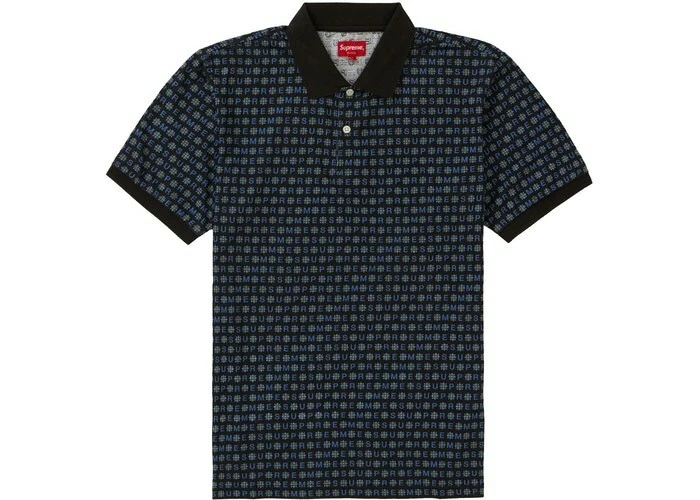 RARE 2019 SUPREME BLACK FOULARD POLO SUMMER SHIRT DS NWT SMALL