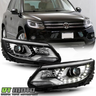 European Model PnP 2012-18 Volkswagen Tiguan Halogen LED DRL Projector Headlight