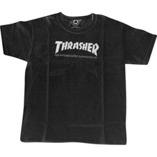 Thrasher Magazine Mag Logo Black Youth X-Small T-Shirt