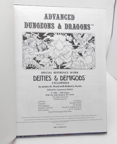 Advanced Dungeons & Dragons Deities & Demigods • 1st Edition 1980 D&D 128 Pages - Picture 7 of 12