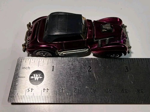 Vintage Hot Wheels Redline Magenta Classic Cord 1/64 Diecast REPRO Roof - Picture 12 of 13