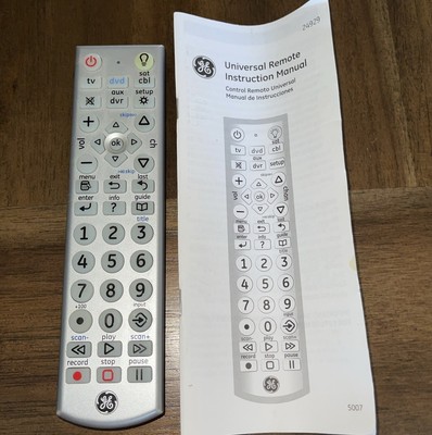 GE 24929-V2 UNIVERSAL BIG-BUTTON 4-DEVICE DVR Remote Control