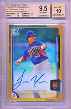 JHOAN URENA 2015 BOWMAN CHROME GOLD REFRACTOR AUTOGRAPH AUTO RC 33/50 BGS 9.5/10
