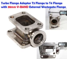 Steel Turbo Manifold Flange T4 to T3 Adapter Conversion w/38mm V-BAND Flange