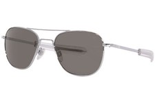 American Optical Original Pilot GYN Sunglasses Silver/Grey Lenses 57mm