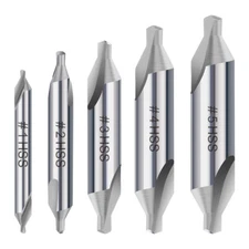 HSS Center Drill Bits Set 1/8''-7/16'' for Lathe Metalworking Countersink Tool