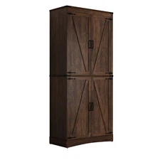71" Tall Kitchen Pantry,Farmhouse Storage Cabinet with Adjustable Shelves