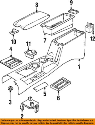 CHRYSLER OEM 99-01 Cherokee Console Console-Console Base Washer 6501988