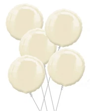 IVORY ROUND FOIL HELIUM BALLOONS BIRTHDAY PARTY / WEDDING DECORATIONS #S660111